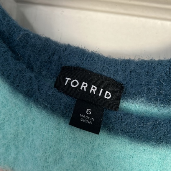 Torrid stripe multi Eyelash Pullover Cami Sweater size 6X - Picture 7 of 8